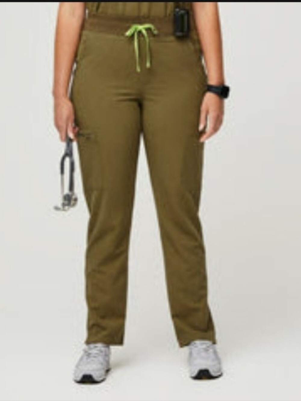 FIGS Martini Olive Yola™ High Waisted 2.0 - Petite Skinny Scrub Pants - XS